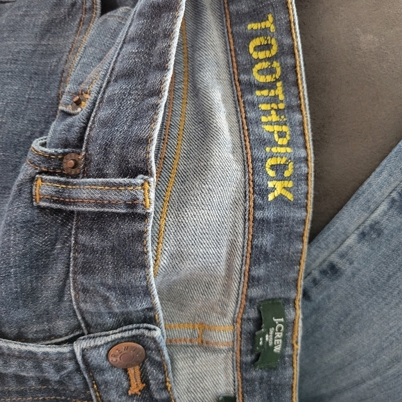 J.Crew Stretch 29 Toothpick Jeans Dark Wash Denim - Picture 6 of 8